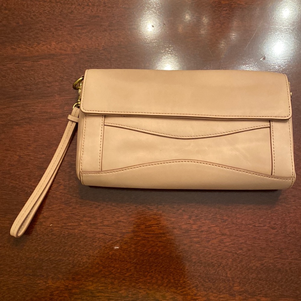 MWT J Crew Leather Clutch